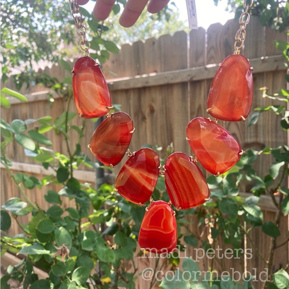 Kendra Scott Harlow Necklace in Carnelian - Picture 4 of 5